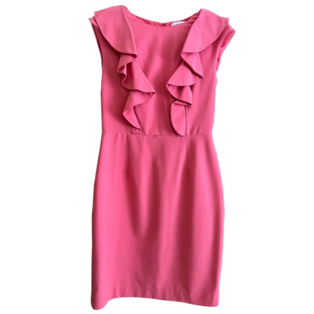 Calvin Klein Pink Ruffle Sleeveless Dress - Size 4 (Small)